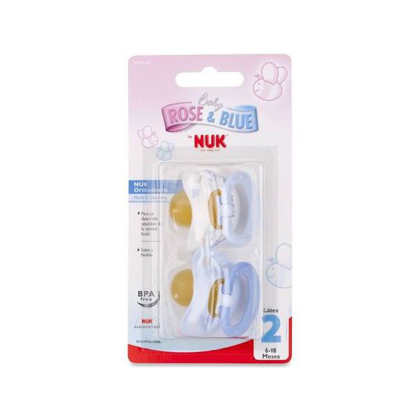 nuk-chupete-blue-6-18-latex-2-uds