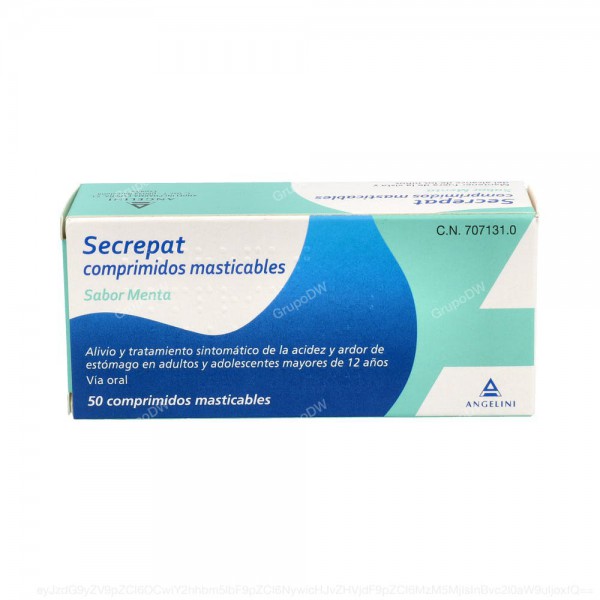 SECREPAT COMPRIMIDOS MASTICABLES SABOR MENTA,...
