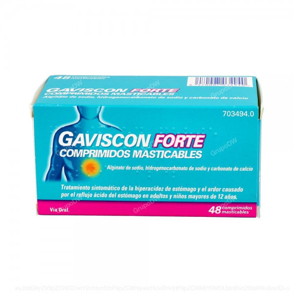 GAVISCON FORTE COMPRIMIDOS MASTICABLES, 48...