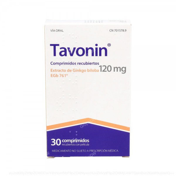TAVONIN 120 mg COMPRIMIDOS RECUBIERTOS CON...