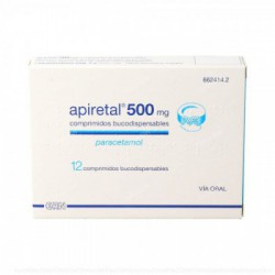 APIRETAL 500 mg COMPRIMIDOS BUCODISPERSABLES, 12 comprimidos