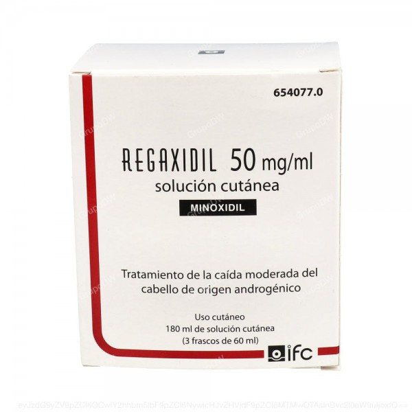 REGAXIDIL 50 mg/ml SOLUCION CUTANEA, 3 frascos...