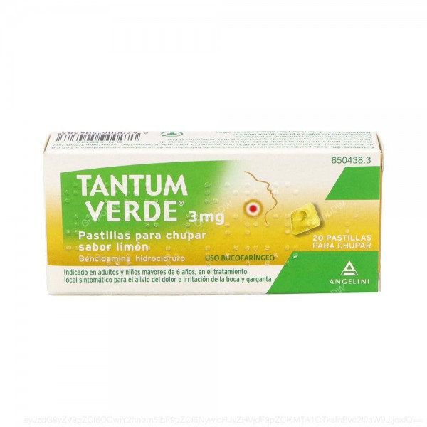 TANTUM VERDE 3 mg PASTILLAS PARA CHUPAR SABOR...
