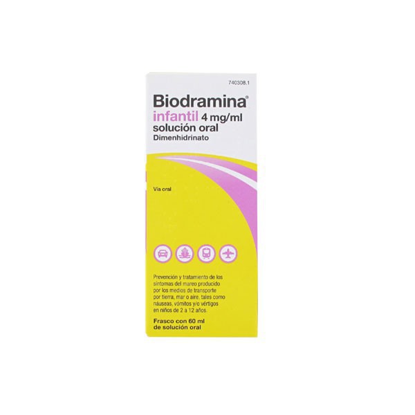 BIODRAMINA  INFANTIL 4 mg/ml SOLUCION ORAL, 1...