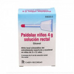 PAIDOLAX NIÑOS, SOLUCION RECTAL, 4 enemas de 4 ml
