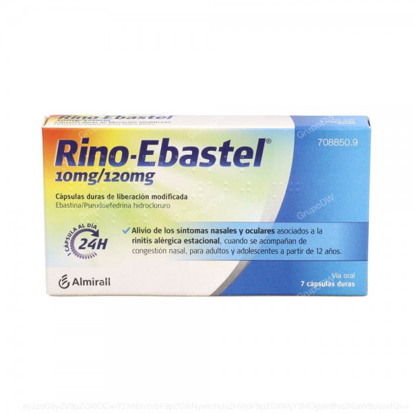 RINO-EBASTEL 10 mg/120 mg CAPSULAS DURAS DE...