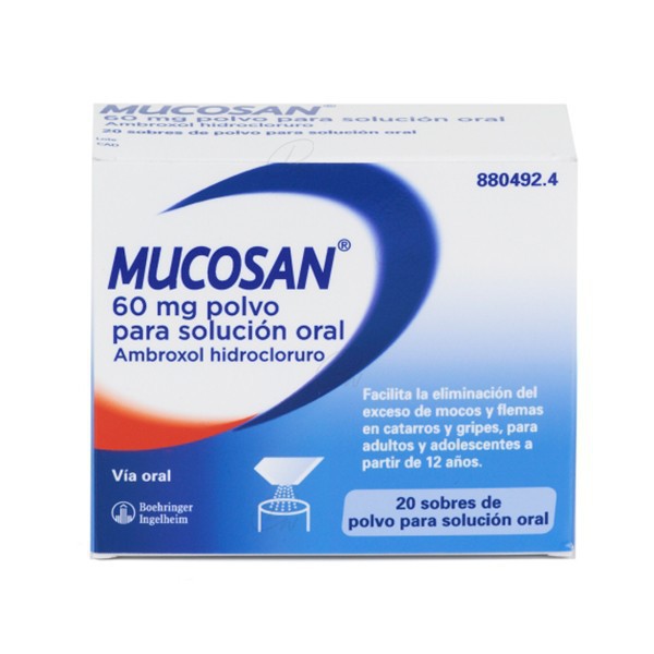 MUCOSAN 60 mg polvo para solucion oral, 20 sobres