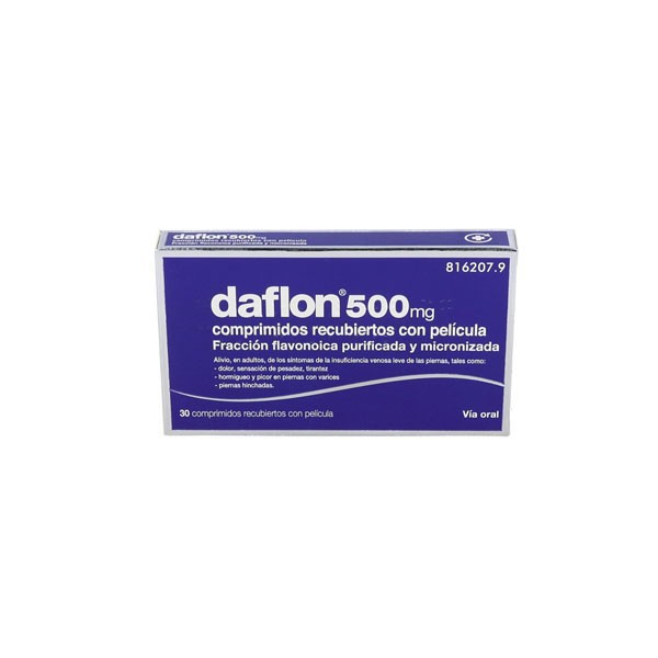 DAFLON 500 mg 30 COMPRIMIDOS RECUBIERTOS