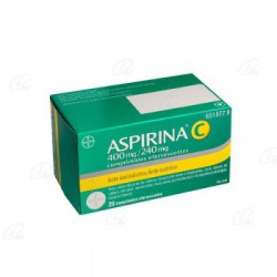 ASPIRINA C 400 mg/240 mg COMPRIMIDOS EFERVESCENTES, 20...