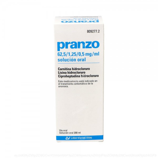 PRANZO 62,5 / 1,25 / 0,5 mg/ml SOLUCION ORAL, 1...