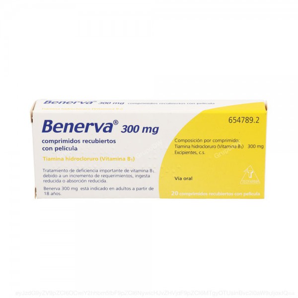 BENERVA 300 mg COMPRIMIDOS RECUBIERTOS CON...