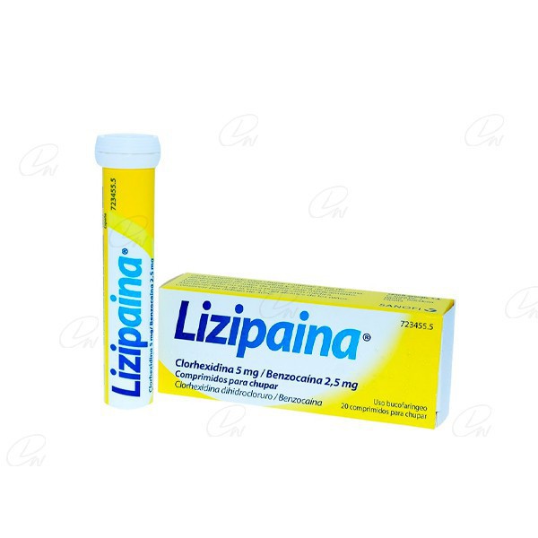 LIZIPAINA CLORHEXIDINA 5 mg/BENZOCAINA 2,5 mg...