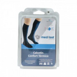 Calcetin Medilast Lig Plata C/Punt Negro T/M 23-25 Cm 2...
