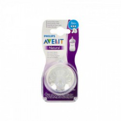 Tetina Avent Natural Flujo Medio +3M 2Un