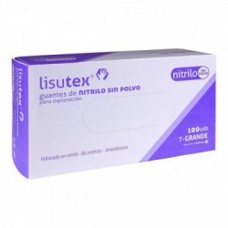 Lisubel Guantes Nitrilo Azul S/Polvo T/G 100 Un