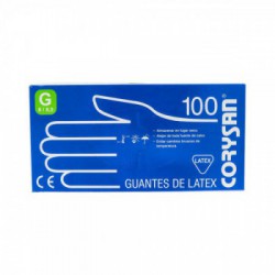 Guantes Corysan Latex Blanco T/G 100 Un